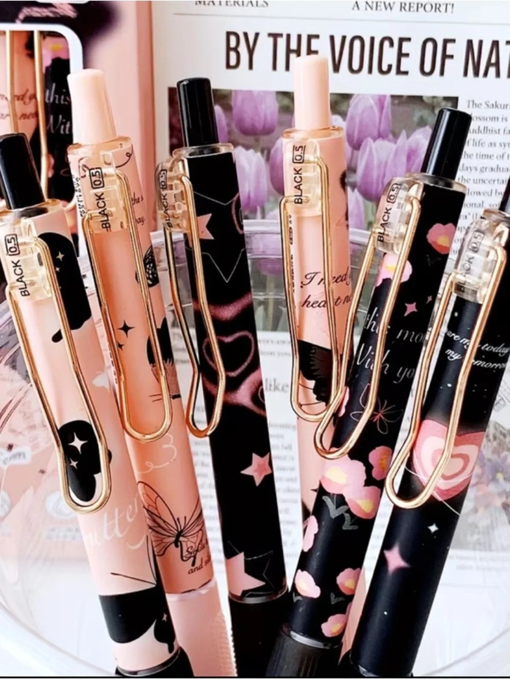 Butterfly Gel Pen Set - 6 Piece Set - Pen Set